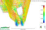 Click to view Moldflow Results - MPI/Fiber predicts the fiber orientation due to flow in fiber-filled plastics and the resultant mechanical strength of the plastic/fiber composite. 